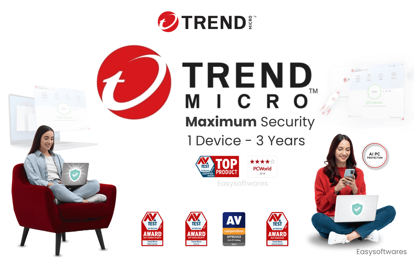 Trend Micro Maximum Security – 1 Device, 3 Years